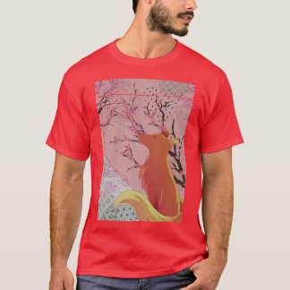 Forest Animal Sakura Wildlife Japanese Cherry Blos T-Shirt