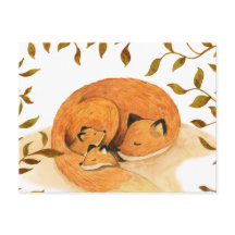 forest animal woodland fox Postcard