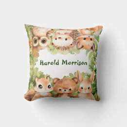Forest Animals Baby Boy Shower Decoration Cushion