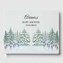 Forest Animals Baby Shower  Guest Book 