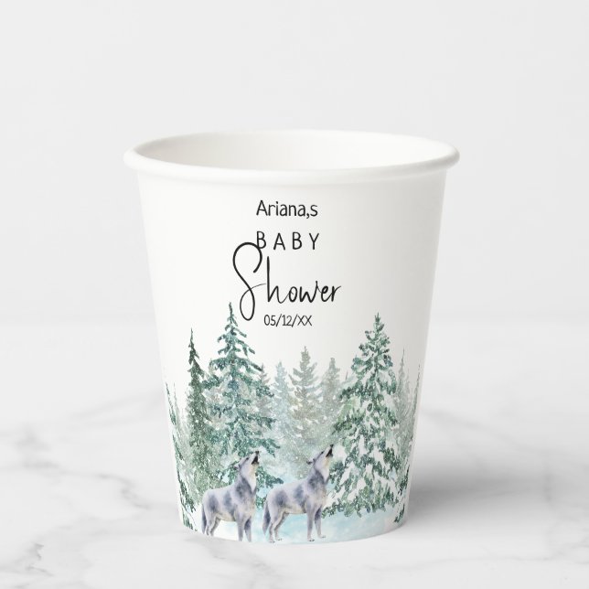  Forest Animals Baby Shower Paper Cups (Front)
