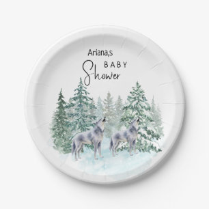 Forest Animals Baby Shower Paper Plates