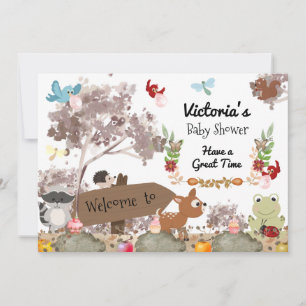 Forest Animals Baby welcome  Invitation