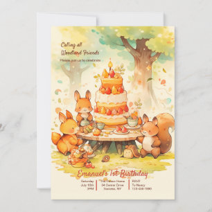 Forest Animals Birthday Party Invitation