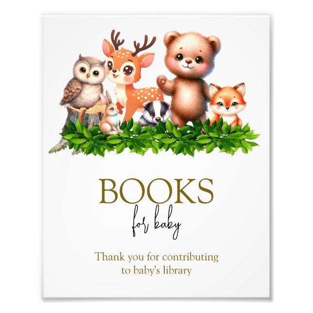 Forest Animals Book for Baby Sign (Front)