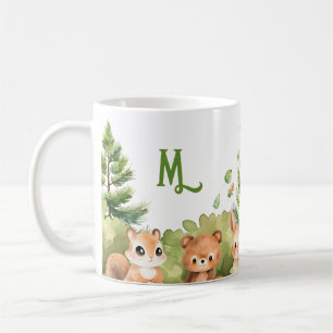 Forest Animals Botanical Watercolor Coffee Mug