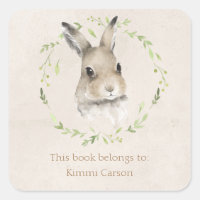 Forest Animals Bunny This Book Belongs to Name