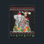 Forest Animals Christmas Idea Kids Jungle Animal C Fleece Blanket<br><div class="desc">Forest Animals Christmas Idea Kids Jungle Animal Christmas 1</div>