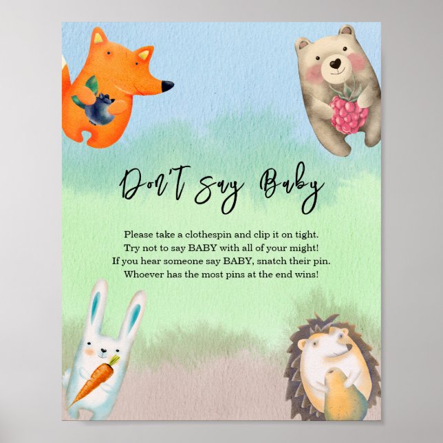 Forest animals - Don't say baby Poster (Front)