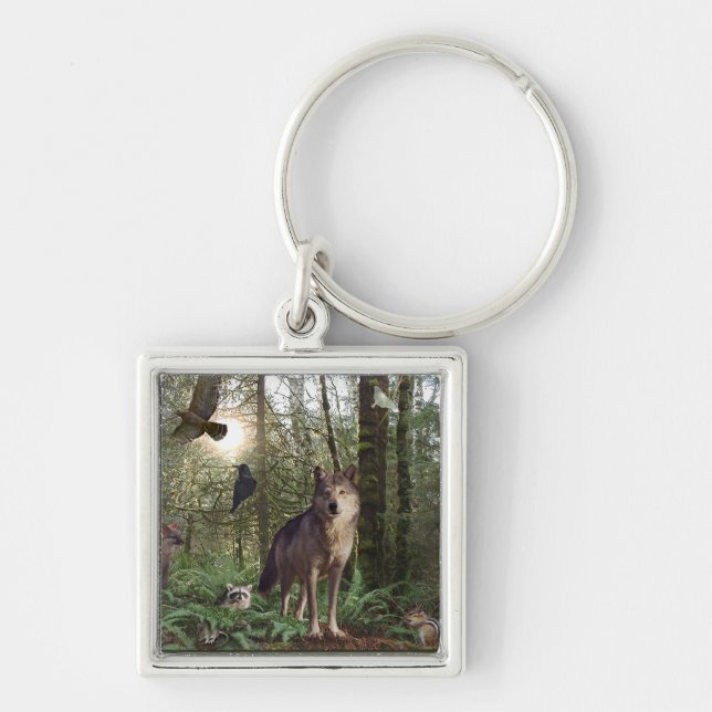 Forest Animals Gifts Key Ring (Front)