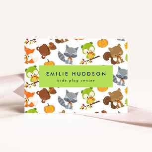 Forest Animals, Kids Play Centre, Activity Centre Business Card
