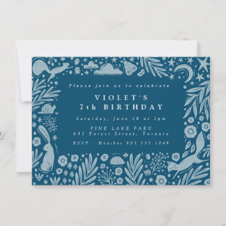 Forest Animals Linocut Border Card