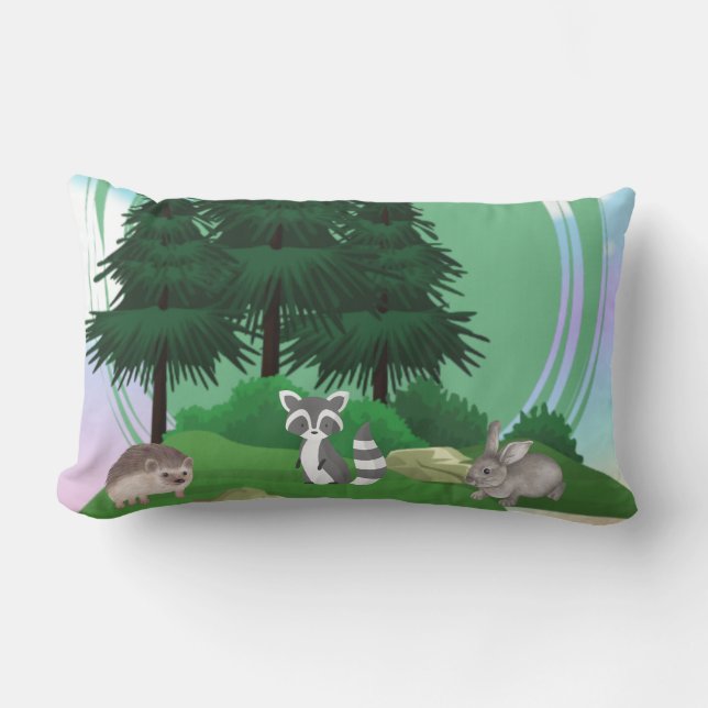 forest animals lumbar cushion (Front)