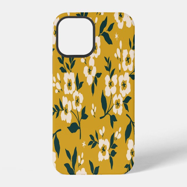 Forest animals, masks, virus pattern. iPhone case (Back)