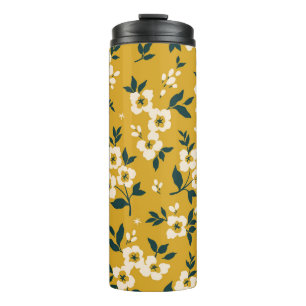 Forest animals, masks, virus pattern. thermal tumbler