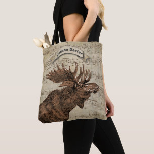 Forest Animals Musical Moose Tote Bag