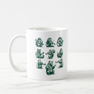 Forest Animals Playing Instruments Music Lover Coffee Mug
