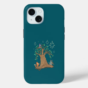 Forest Animals Playing Music Woodland Folk Art iPhone 15 Case