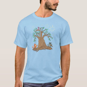 Forest Animals Playing Music   Woodland Folk Art T-Shirt