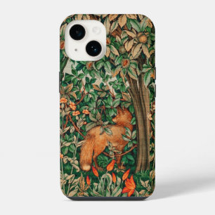 FOREST ANIMALS Red Fox,Pheasant,Green Floral iPhone 14 Case