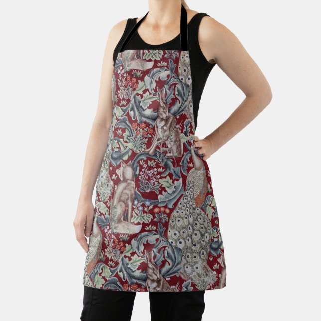 Forest Animals, William Morris Apron (Insitu)