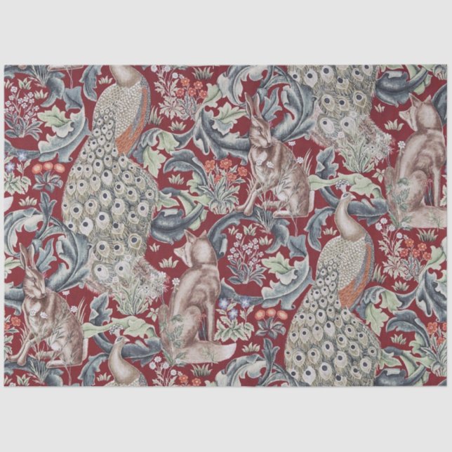 Forest Animals, William Morris Tissue Paper (Front)