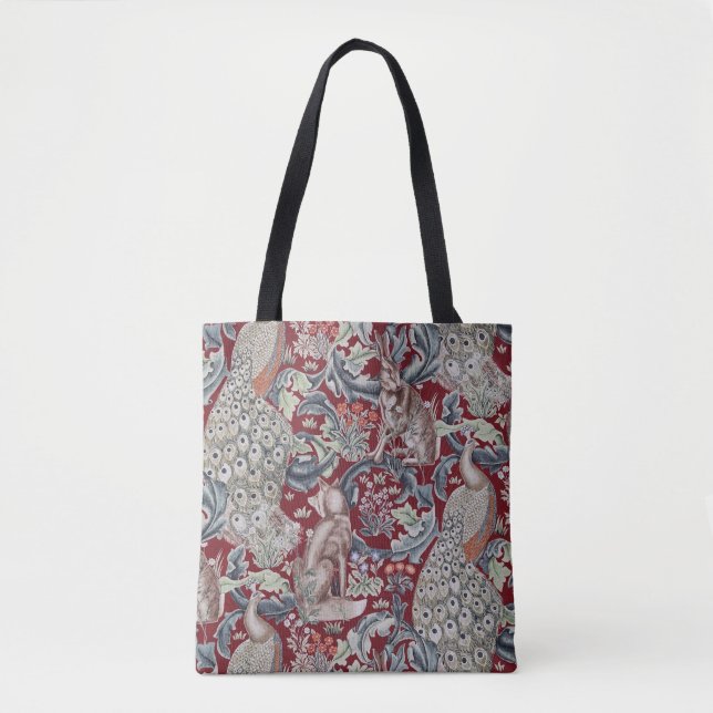 Forest Animals, William Morris Tote Bag (Front)