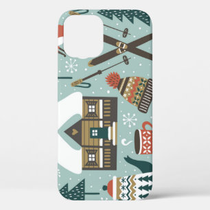 Forest Animals: Winter Vintage Seamless. iPhone 12 Case