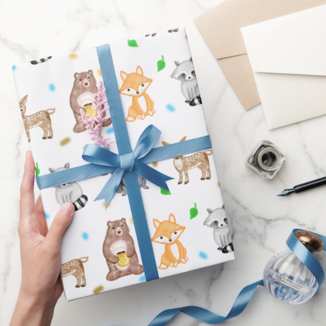 Forest Animals Woodland Creatures   Wrapping Paper (Gifting)