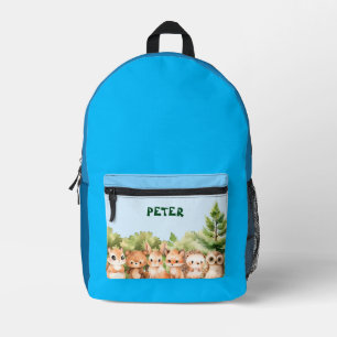 Forest Animals Woodland Printed Backpack