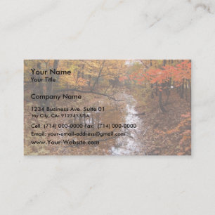 Forest At Automn With Water Business Card
