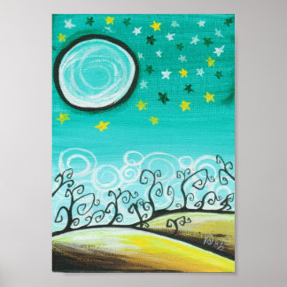 Forest at Night Poster