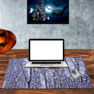 Forest At Twilight Desk Mat