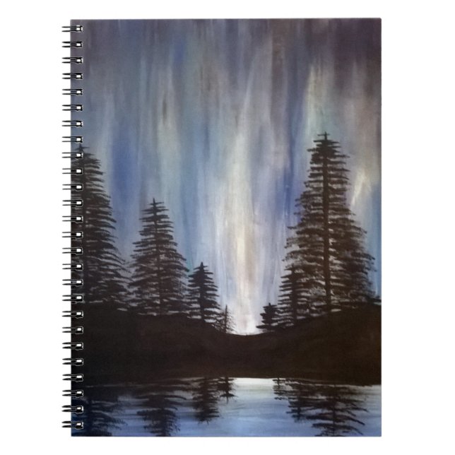 Forest Aurora Spiral Notebook (Front)