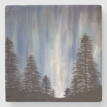 Forest Aurora Stone Coaster