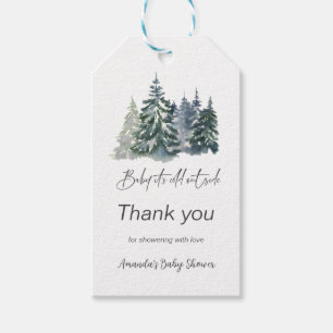 Forest Baby It’s Cold Outside Winter Baby Shower Gift Tags