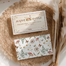 Forest Baby Shower Diaper Raffle Ticket