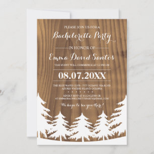 Forest Bachelorette Party Invites