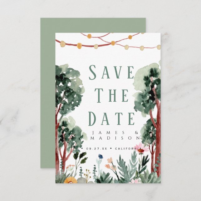Forest background light Wedding (Front/Back)