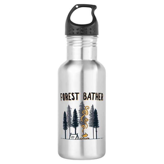 Forest Bather Camping 532 Ml Water Bottle (Front)