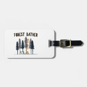 Forest Bather Camping Luggage Tag