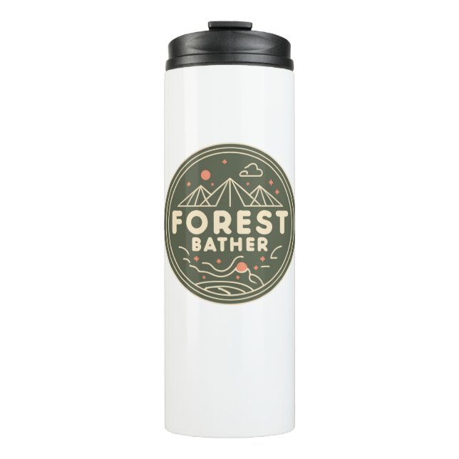Forest Bather Circle Thermal Tumbler (Front)