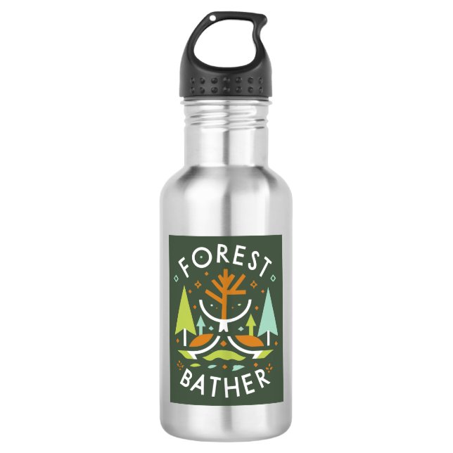 Forest Bather Cubist 532 Ml Water Bottle (Front)
