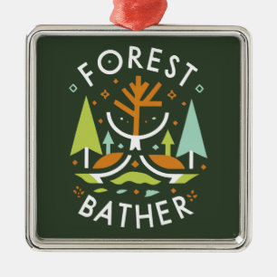 Forest Bather Cubist Metal Tree Decoration