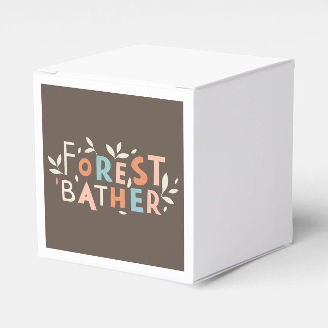 Forest Bather Custom Text Favour Box (Front Side)