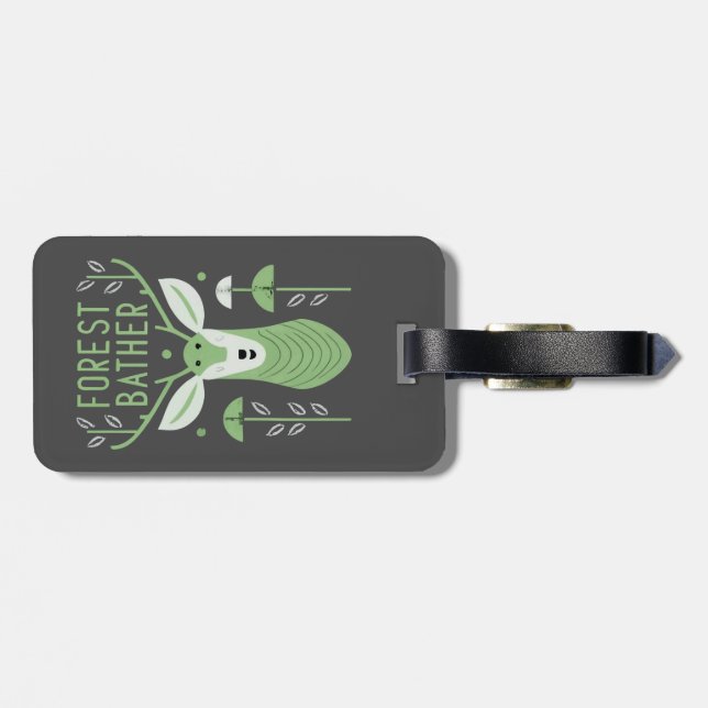 Forest Bather Deer Luggage Tag (Back Horizontal)