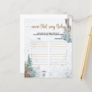 Forest bear-Name that song baby shower game
