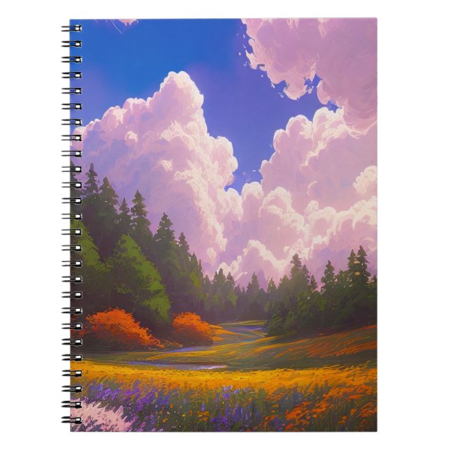 Forest Beneath a Moody Cloudy Sky Notebook (Front)