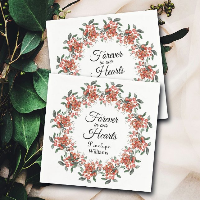 Forest Berries In Loving Memory Napkin (Creator Uploaded)