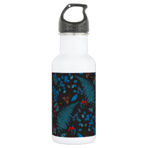 Forest berries, leaves and bugs 1 532 ml water bottle